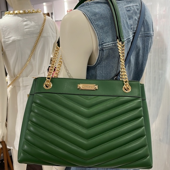 Michael Kors Whitney Women Ladies Medium Tote Shoulder Handbag Bag Purse Green - Picture 2 of 16